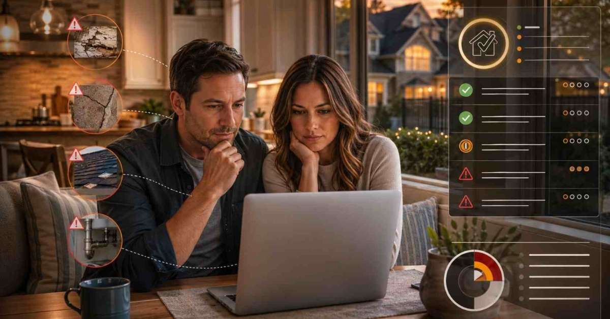 A couple on their laptop looking for Scottsdale homes for sale