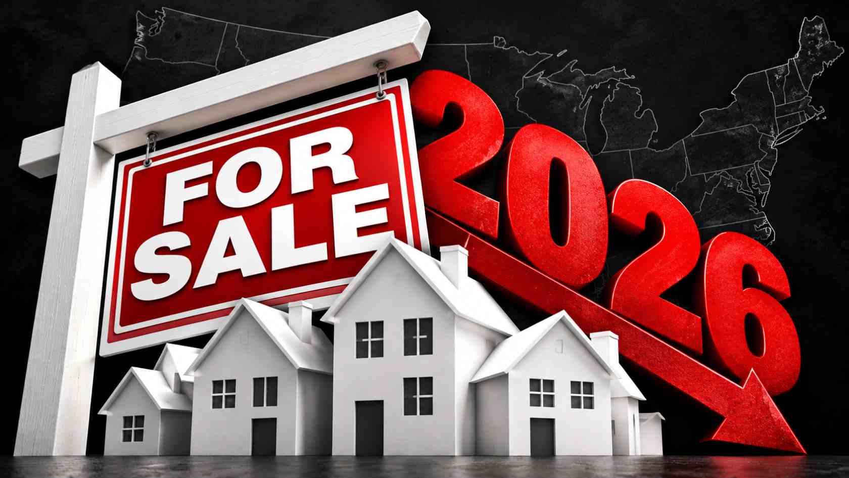 Cartoon of white Scottsdale homes for sale in 2026