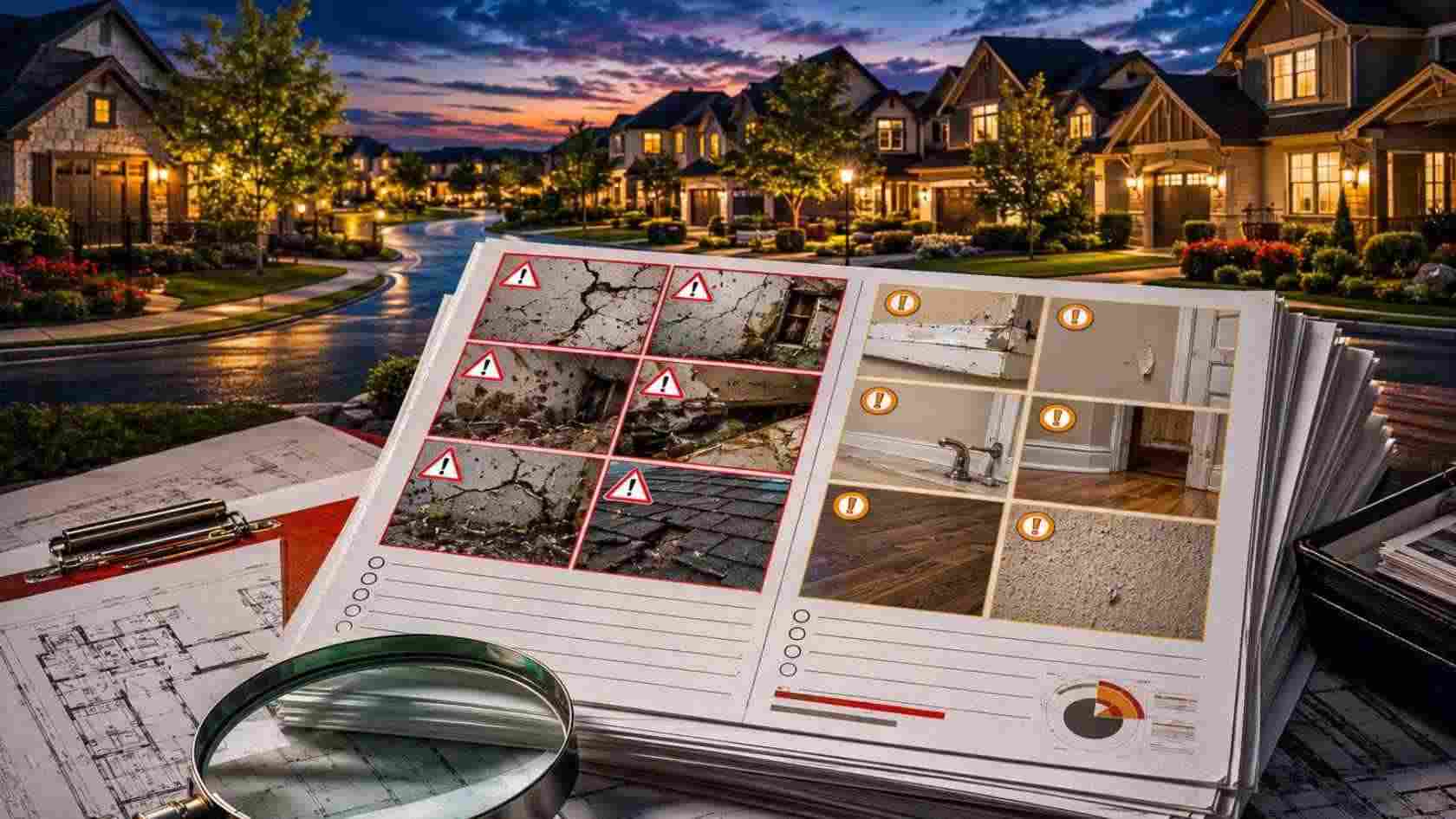 Photos in an inspection report for a Scottsdale home for sale.