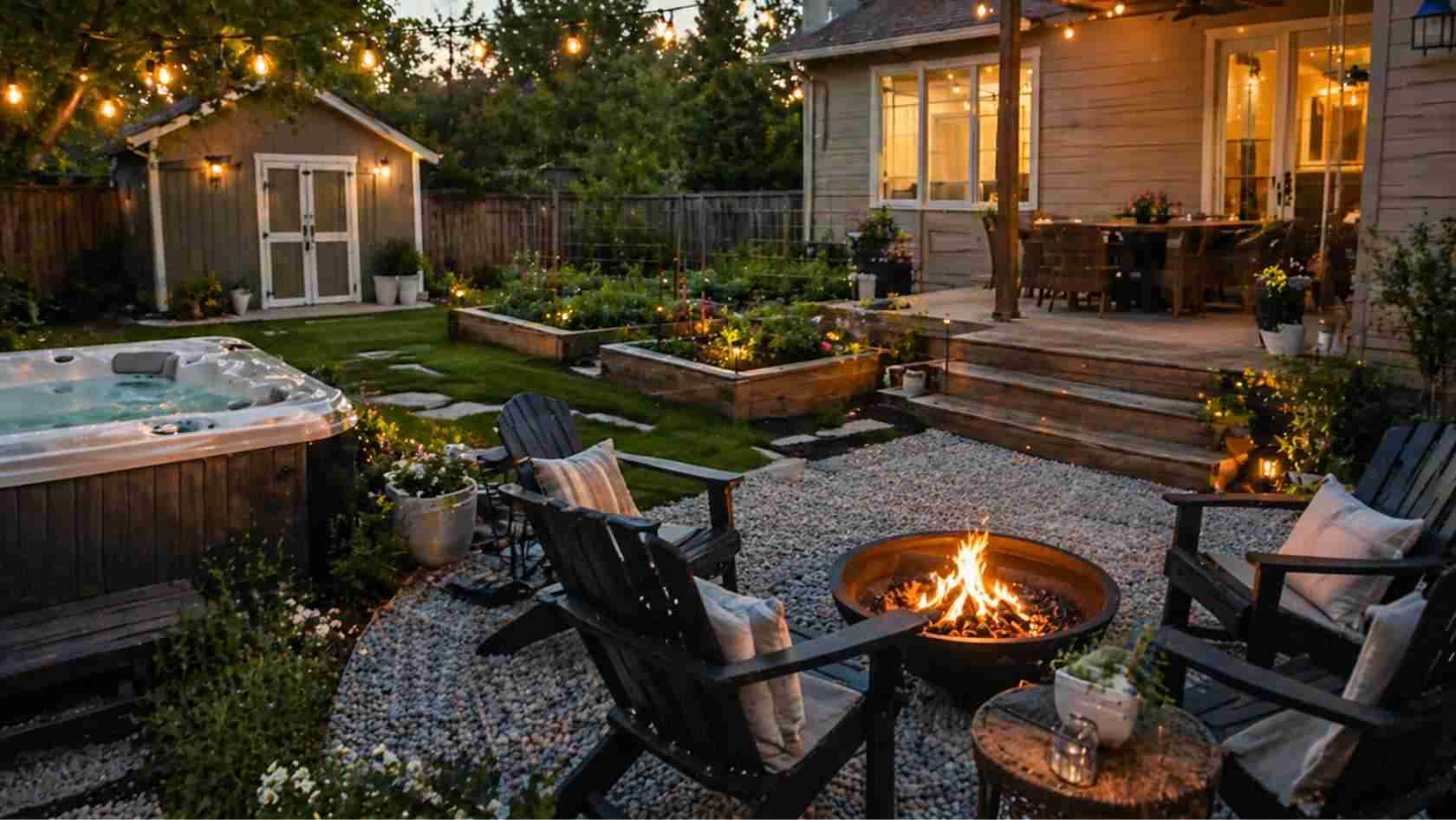 A backyard for family living