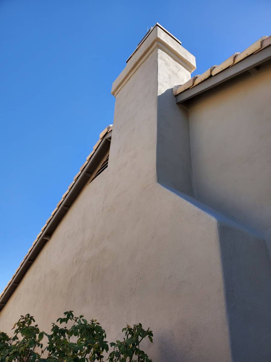Exterior of a chimney on a Cave Creek Arizona home
