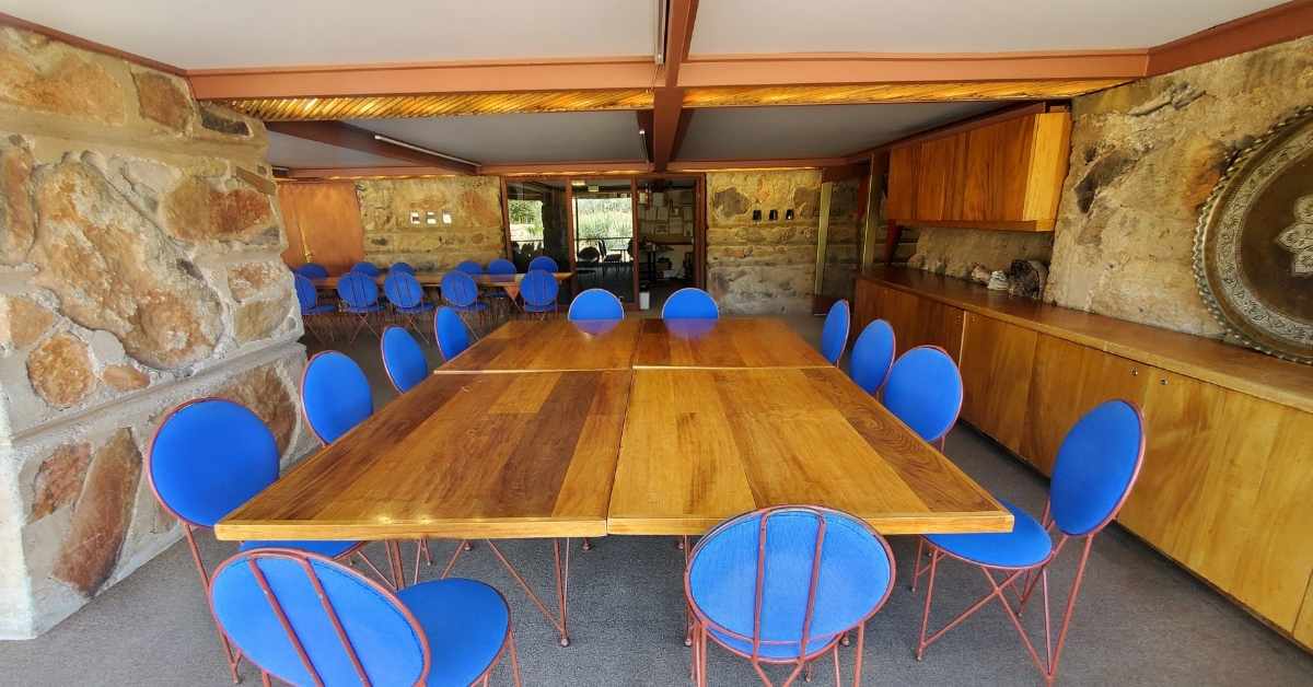 Dining room of Taliesin West in Scottsdale AZ