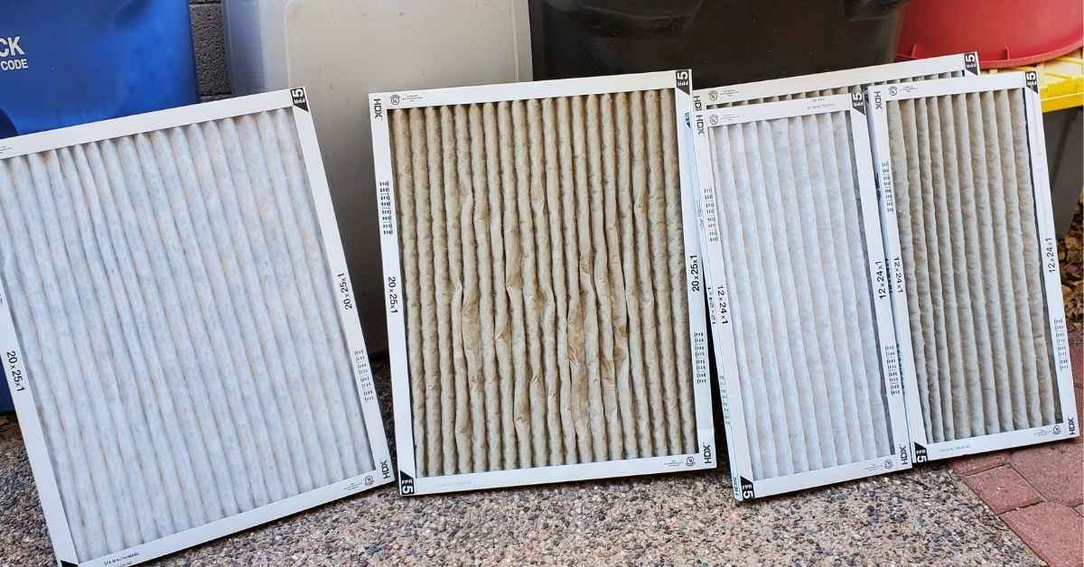 Clean and dirty HVAC filters